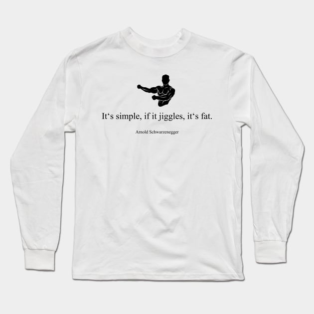 It's simple, if it jiggles, it's fat! Long Sleeve T-Shirt by sanseffort